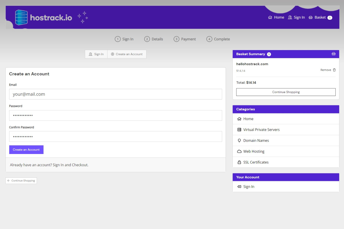 signup your account